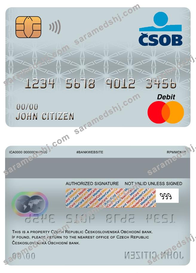 Czech Republic Ceskoslovenská Obchodní bank visa debit card